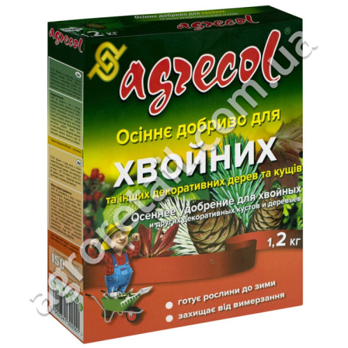 Добриво для хвойних осіннє 0.0.25 1.2 кг Agrecol