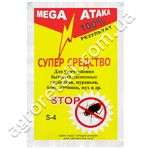 Порошок от бытовых насекомых Mega Ataka 10 г