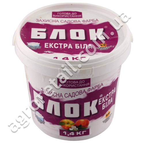 Краска садовая Блок экстра белая ведро 1.4 кг