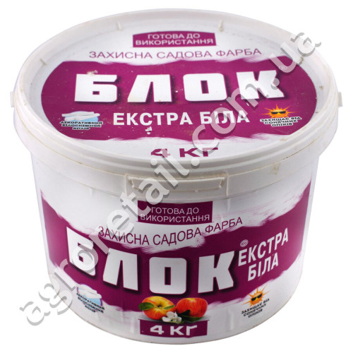 Краска садовая Блок экстра белая ведро 4 кг