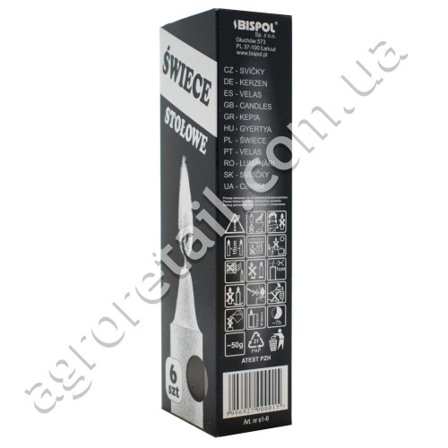 Свічки Swiece stolowe Bispol 6 шт