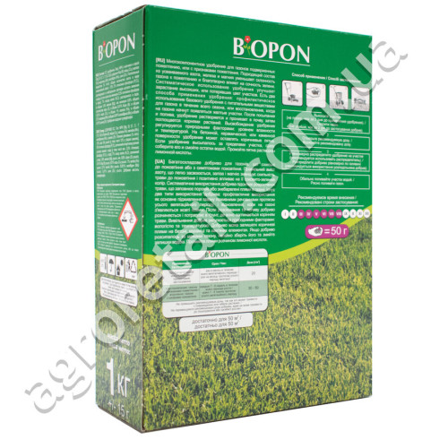 Добриво Biopon для газону проти пожовтіння трави 1 кг