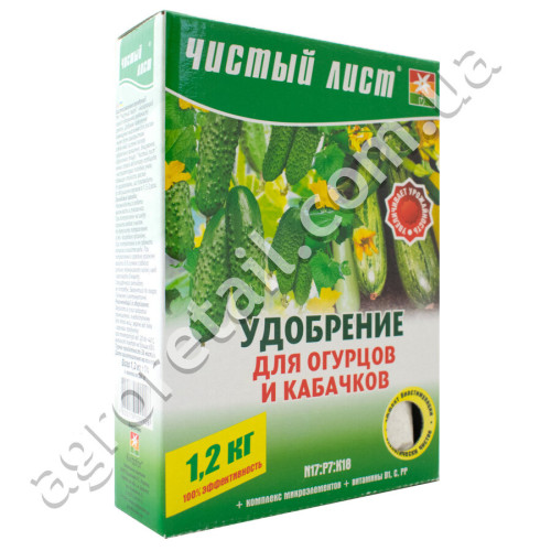 Удобрение Чистый лист для огурцов и кабачков 900 г