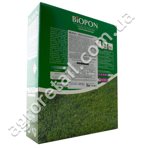 Добриво Biopon для газону проти бур'янів 5 кг