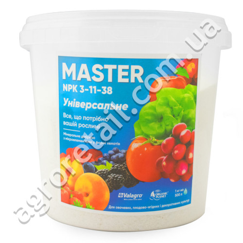 Удобрение Master универсальное NPK 3.11.38 1 кг Valagro