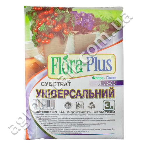 Субстрат Флора-Плюс универсальный 3 л