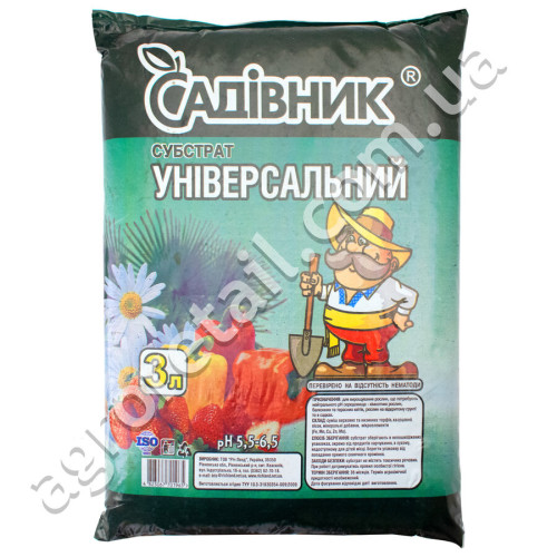 Субстрат Садовник универсальный 3 л