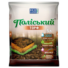 Торф Полесский 5 л Rich Land