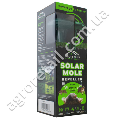 Отпугиватель кротов и грызунов на солнечной батарее Solar Mole Профи плюс