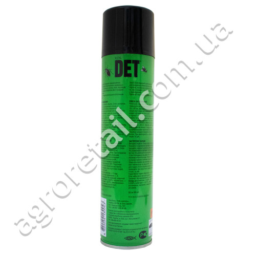 Аэрозоль DET для уничтожения блох, тараканов, муравьев, ос, мух и комаров 300 мл