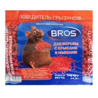 Гранули від щурів і мишей Bros отрута 100 г