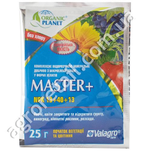 Удобрение Master+ Начало вегетации и цветения NPK 13.40.13 20 г Valagro