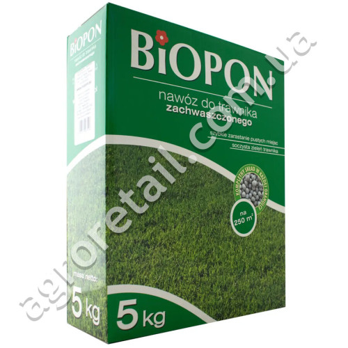 Добриво Biopon для газону проти бур'янів 5 кг