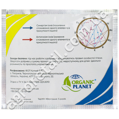 Добриво Кеміра Сульфат калію SoluPotasse 100 г Organic Planet