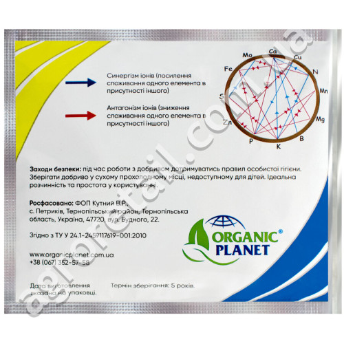 Удобрение Кемира Пекацид Pekacid NPK 0.60.20 100 г Organic Planet