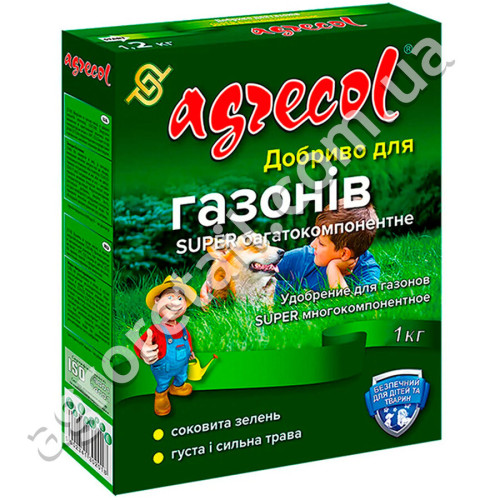 Удобрение для газона super многокомпонентное 19.5.9. 1.2 кг Agrecol