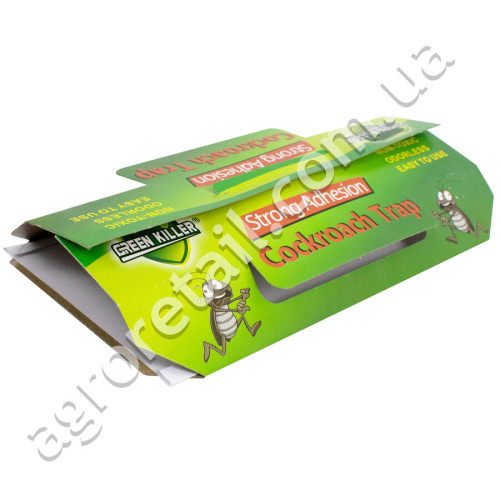 Клейова пастка для тарганів Green Killer + приманка з атрактантом 16*9 см