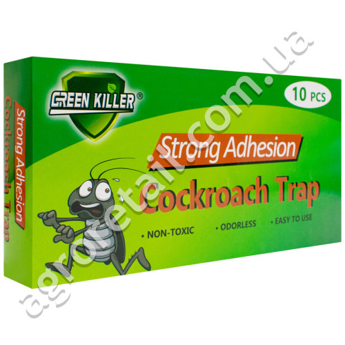 Клейова пастка для тарганів Green Killer + приманка з атрактантом 16*9 см