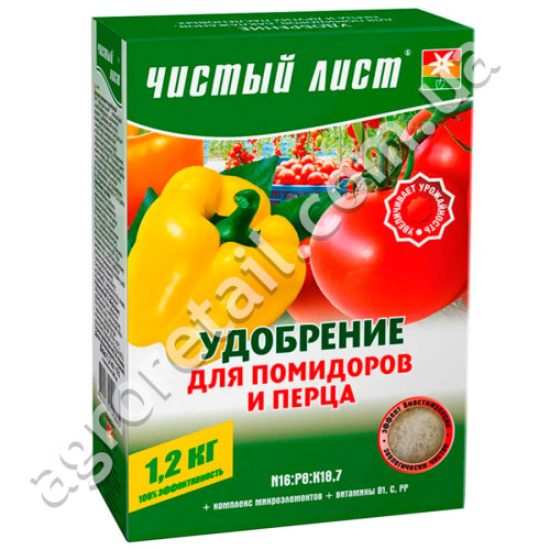 Удобрение Чистый лист для помидоров и перца 900 г
