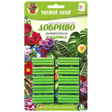 Удобрение в палочках Чистый лист универсальное 30 шт