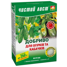 Удобрение Чистый лист для огурцов и кабачков 300 г