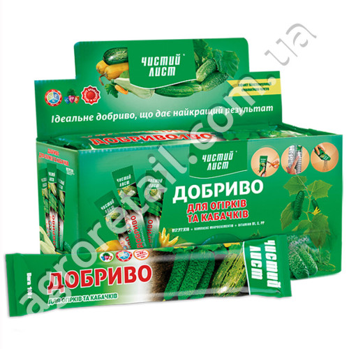 Удобрение Чистый лист для огурцов и кабачков 100 г