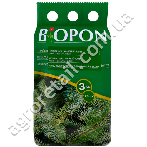 Добриво Biopon для хвойних рослин проти пожовтіння 3 кг