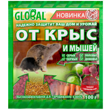 Гранулы от крыс и мышей Global 100 г GlobalAgroTrade
