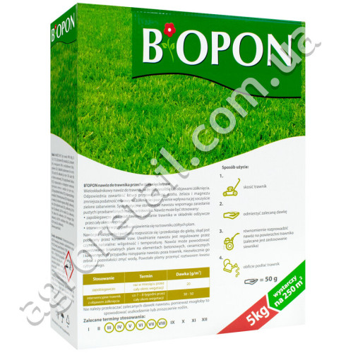 Добриво Biopon для газону проти пожовтіння трави 5 кг