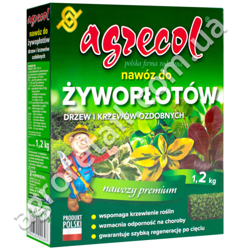 Добриво для живоплоту, декоративних дерев і чагарників 9.8.12 1.2 кг Agrecol