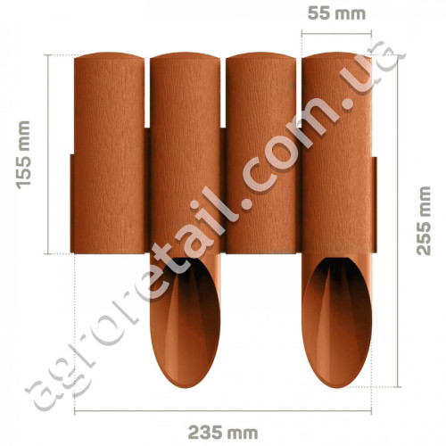 Палисад садовый Standard 2.3 м терракот Cellfast