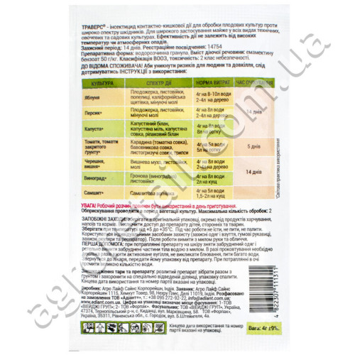 Инсектицид Траверс 4 г Adiant+