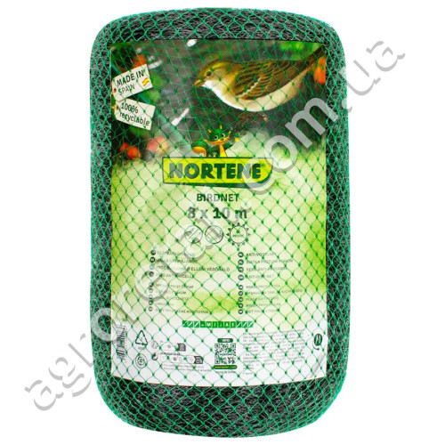 Сітка для захисту від птахів комірка 18x18 мм ширина 8 м на метраж Nort Birdnet