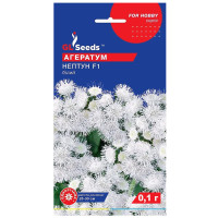 Агератум Нептун F1 білий 0.1 г Gl Seeds