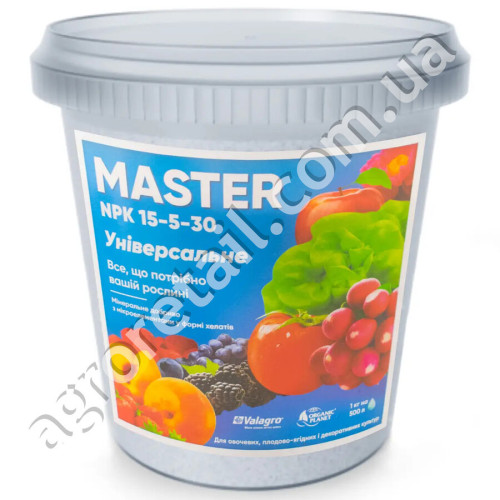 Удобрение Master универсальное NPK 15.5.30 1 кг Valagro