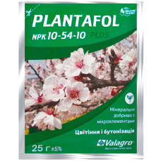 Добриво Plantafol plus Цвітіння, бутонізація NPK 10.54.10 25 г Valagro