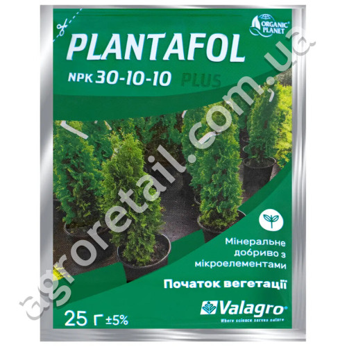 Добриво Plantafol plus Початок вегетації NPK 30.10.10 25 г Valagro