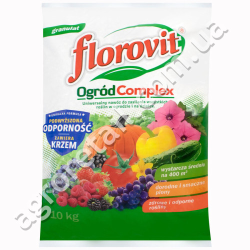 Удобрение Florovit универсальное для растений Сад Complex 10 кг