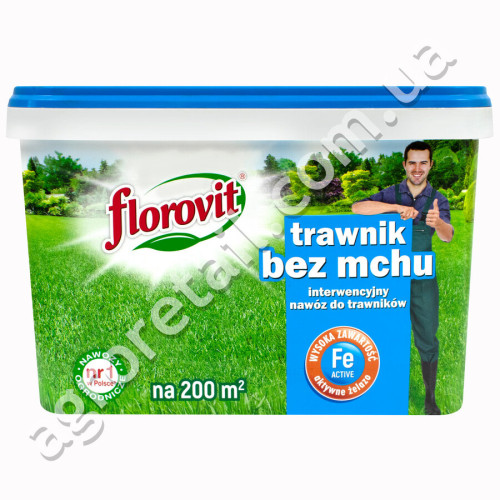 Удобрение Florovit для газонов Антимох 4 кг
