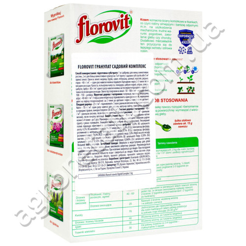 Удобрение Florovit универсальное для растений Сад Complex 1 кг