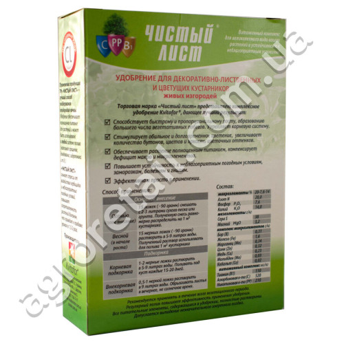 Удобрение Чистый лист для декоративных кустарников 300 г