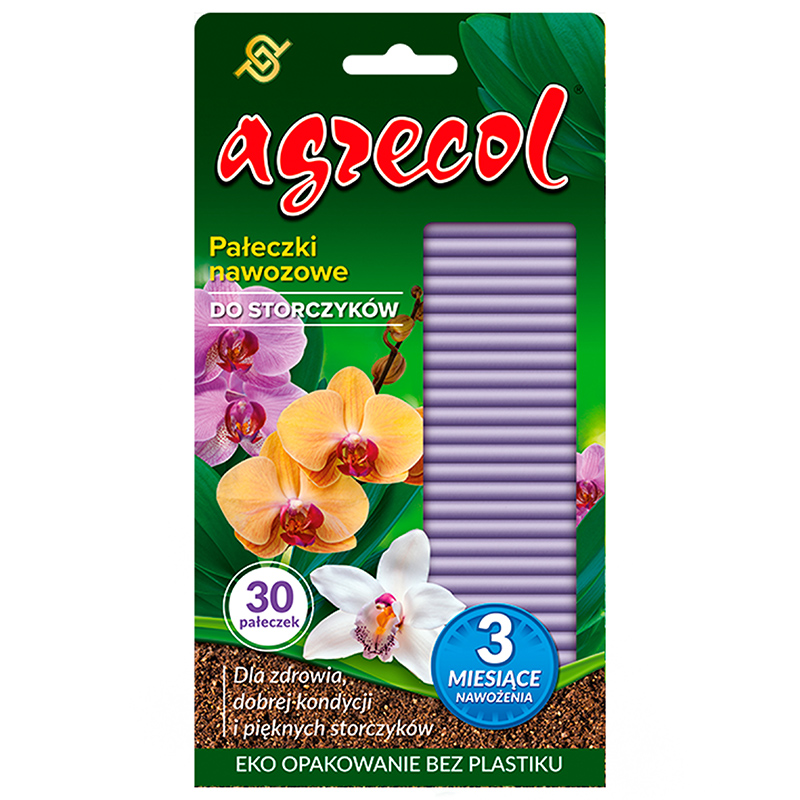 Добриво в паличках Agrecol для орхідей 100 днів 10.10.10 30 штук
